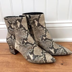 Dolce vita faux snake skin ankle booties